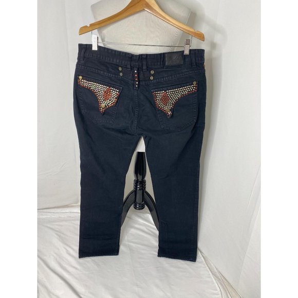 Men’s size 38 x 30 robins jeans black denim straight leg jeans - Picture 3 of 12